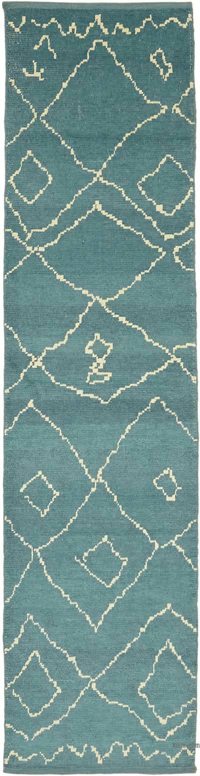 Nueva alfombra de corredor de estilo marroquí - 93 cm x 377 cm