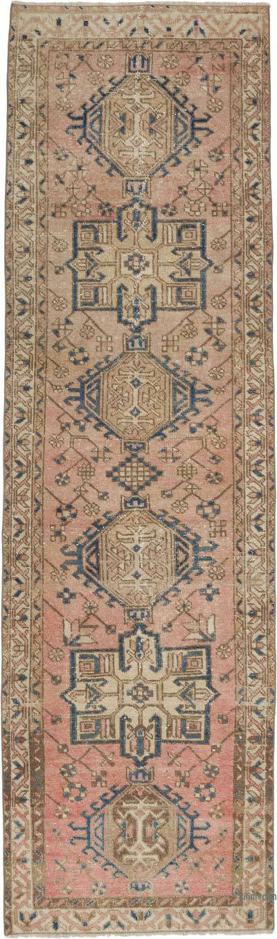 Vintage Oriental Hand-Knotted Runner - 3' 1" x 10' 3" (37 in. x 123 in.)