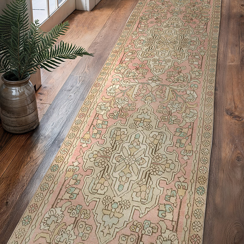 Vintage El Dokuma Yolluk - 93 cm x 364 cm - K0057617