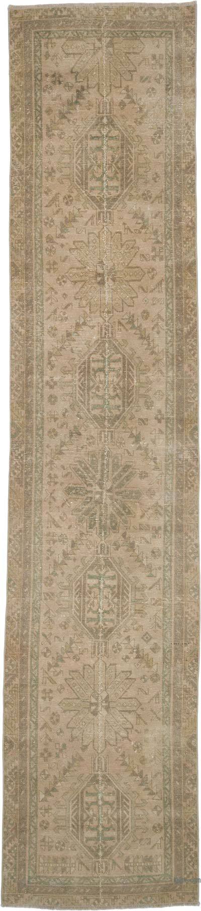 Vintage Oriental Hand-Knotted Runner - 2' 11" x 13' 2" (35 in. x 158 in.)