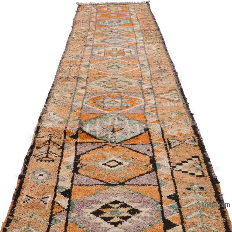 Vintage Tribal Runner Rug - 3' 1" x 13' 1" (37" x 157") - K0057626
