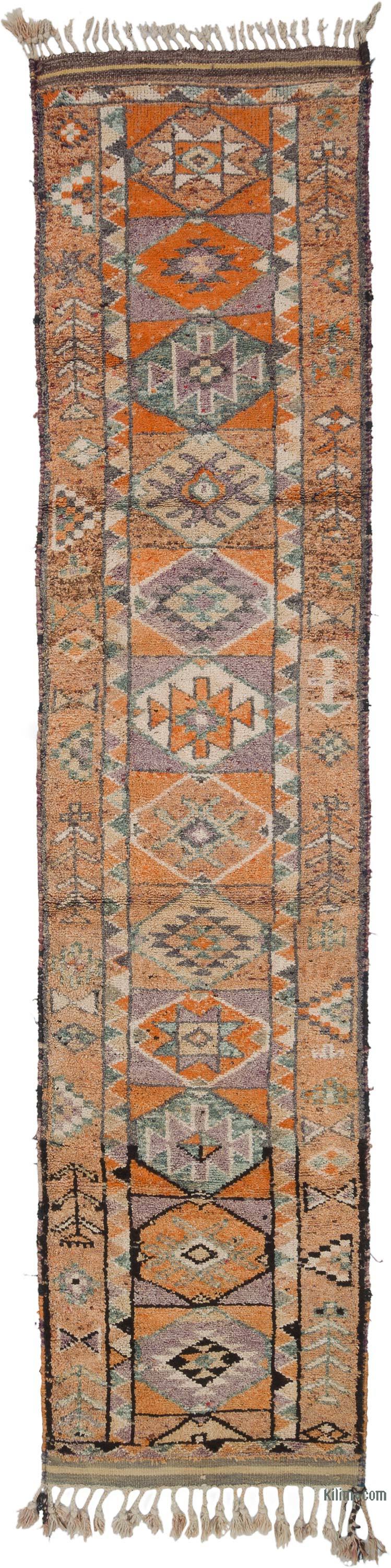 Vintage Tribal Runner Rug - 3' 1" x 13' 1" (37" x 157") - K0057626