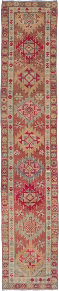 Alfombra Vintage de pasillo - 80 cm x 408 cm