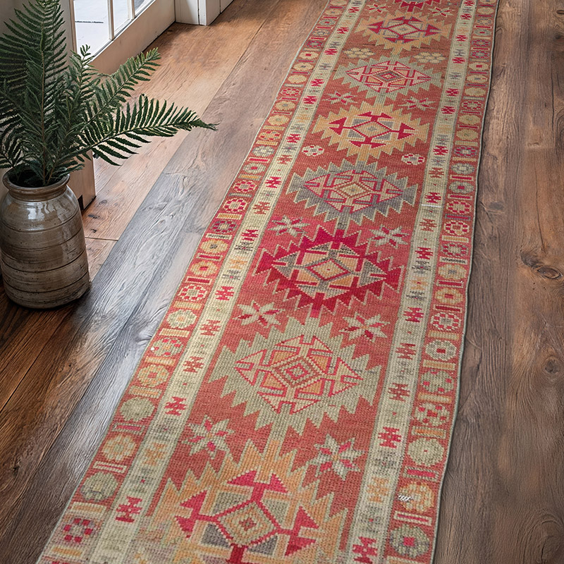 Vintage Tribal Runner Rug - 2' 7" x 13' 5" (31" x 161") - K0057627
