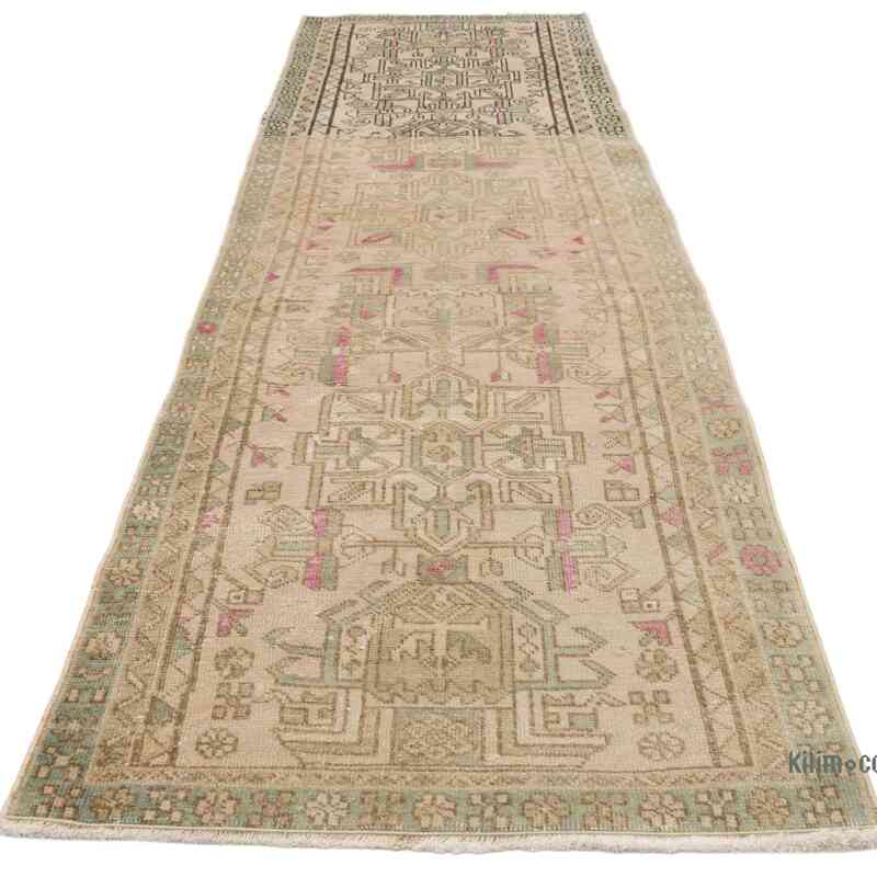 Vintage Persian Hand-Knotted Runner - 3'  x 10' 4" (36 in. x 124 in.) - K0057636