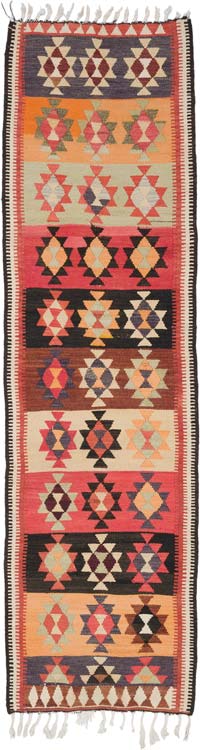 Vintage Anadolu Kilim Yolluk - 86 cm x 312 cm