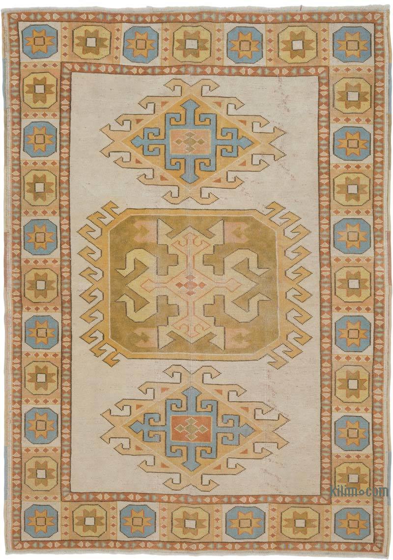 Vintage Turkish Hand-Knotted Rug - 5' 1" x 7' 3" (61" x 87") - K0057655