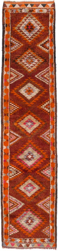 Alfombra Vintage de pasillo - 92 cm x 409 cm
