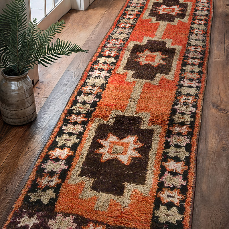 Alfombra Vintage de pasillo - 90 cm x 335 cm - K0057674