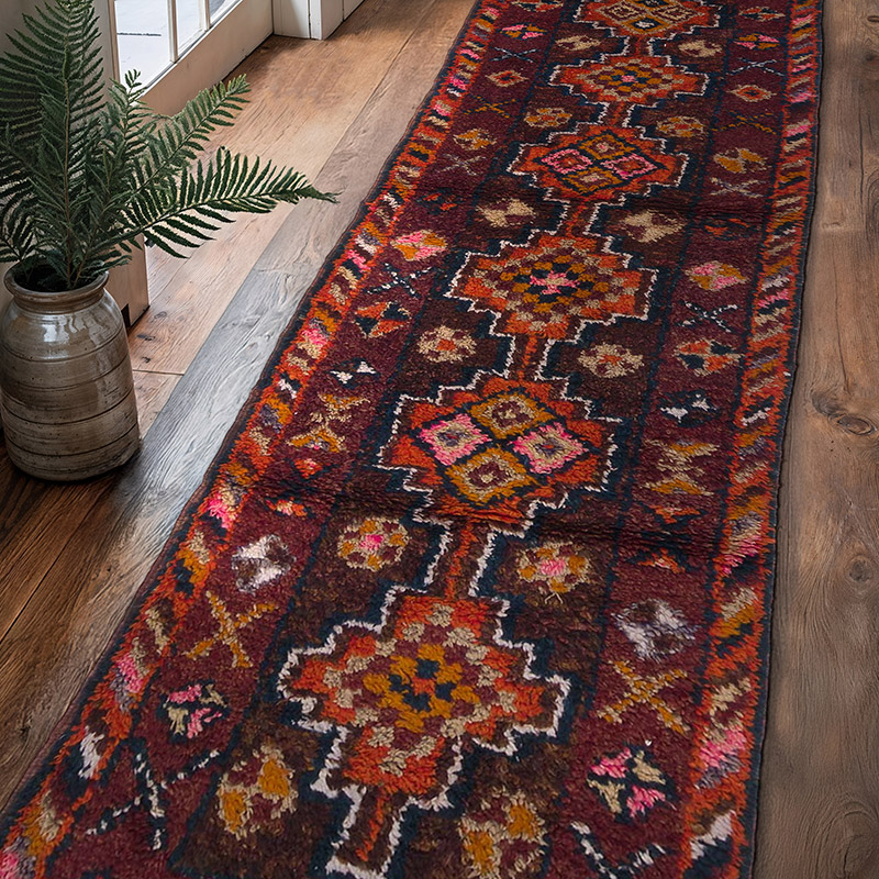 Alfombra Vintage de pasillo - 86 cm x 312 cm - K0057675