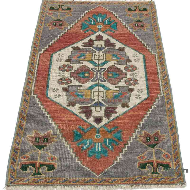 Vintage Turkish Hand-Knotted Rug - 1' 7" x 2' 10" (19 in. x 34 in.) - K0057679