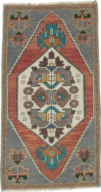 Vintage Turkish Hand-Knotted Rug - 1' 7" x 2' 10" (19 in. x 34 in.)