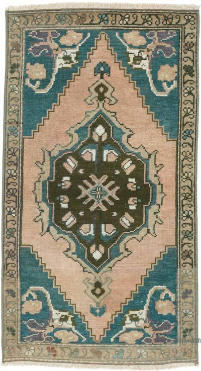 Alfombra Vintage Turca Anudada a Mano - 54 cm x 100 cm