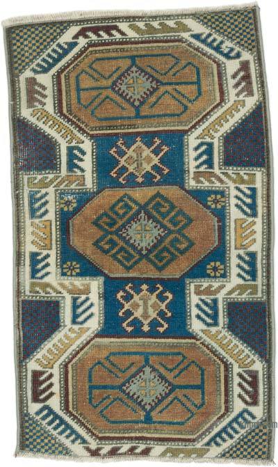 Alfombra Vintage Turca Anudada a Mano - 52 cm x 90 cm