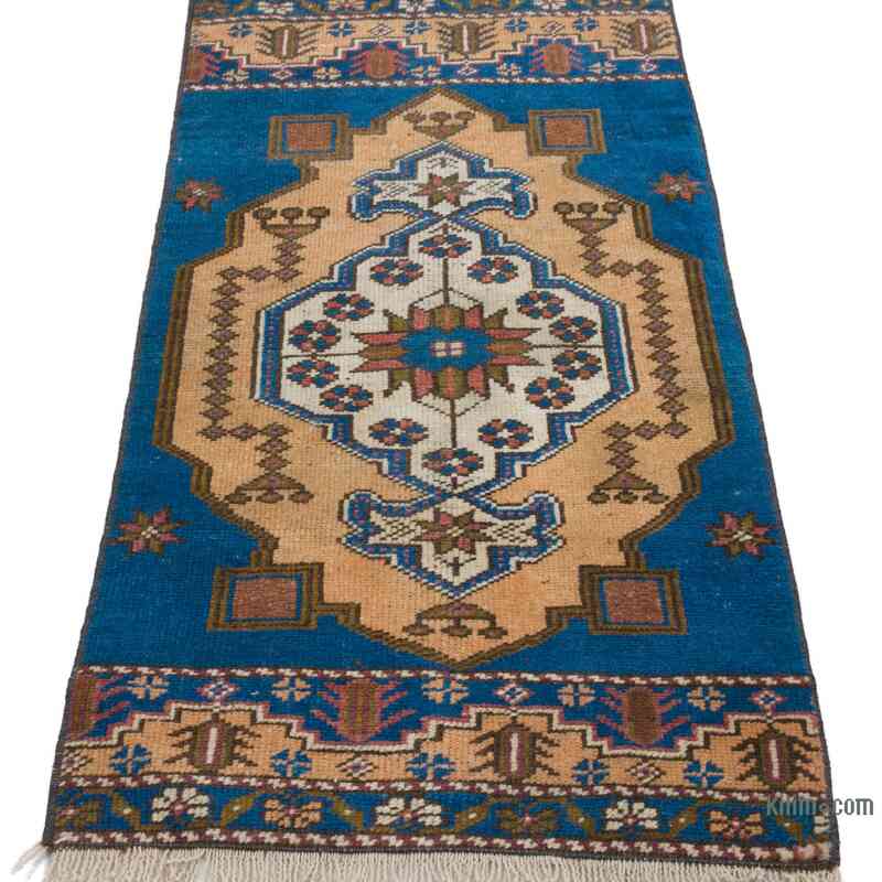 El Dokuma Vintage Halı - 54 cm x 110 cm - K0057688