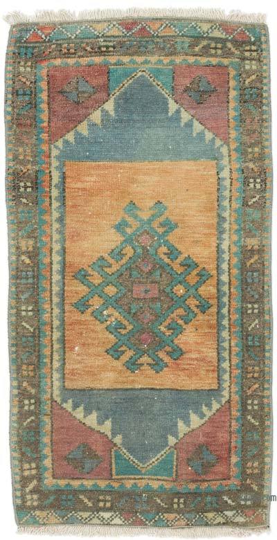 El Dokuma Vintage Halı - 45 cm x 88 cm