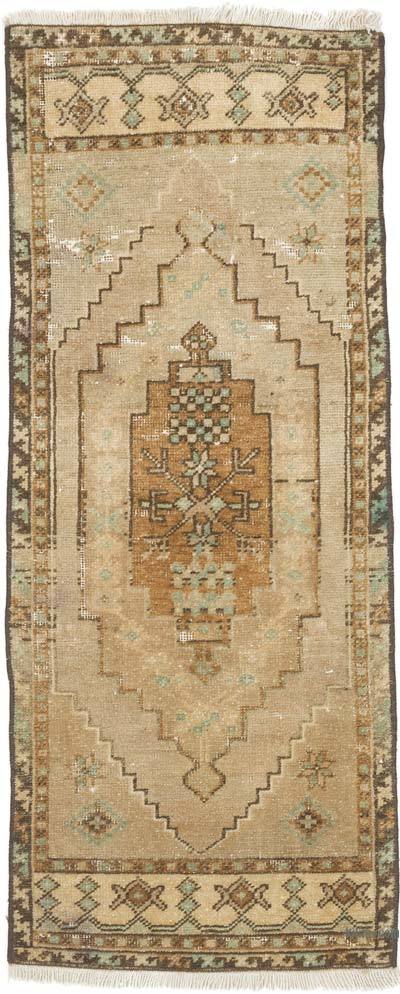 Vintage Turkish Hand-Knotted Rug - 1' 6" x 3' 7" (18 in. x 43 in.)