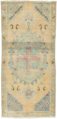 Alfombra Vintage Turca Anudada a Mano - 48 cm x 100 cm