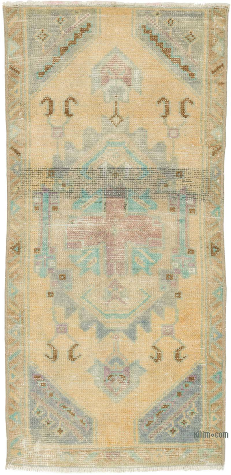 Alfombra Vintage Turca Anudada a Mano - 48 cm x 100 cm - K0057691