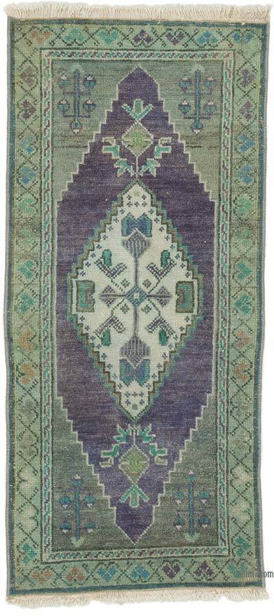 Vintage Turkish Hand-Knotted Rug - 1' 6" x 3' 3" (18 in. x 39 in.)
