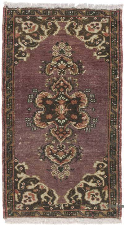Alfombra Vintage Turca Anudada a Mano - 54 cm x 95 cm