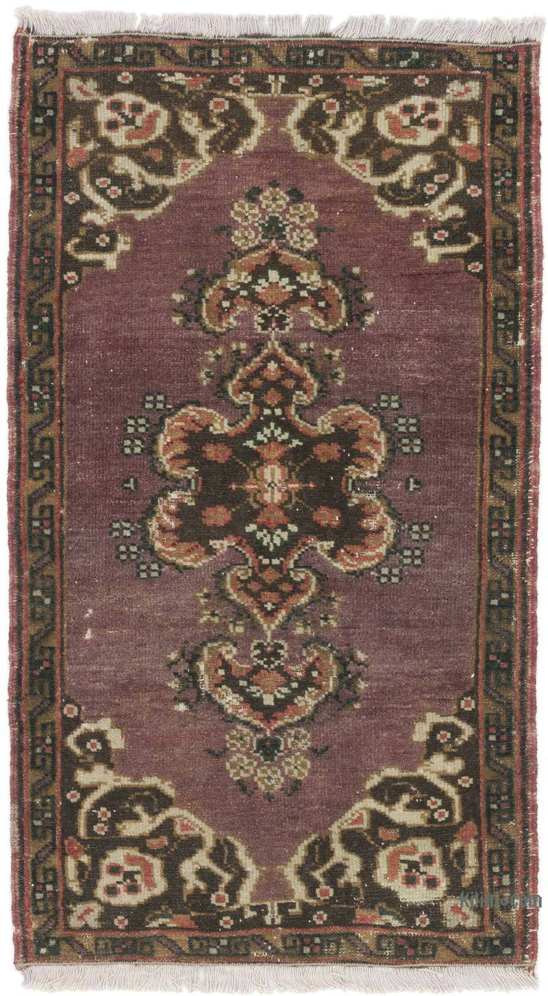 Alfombra Vintage Turca Anudada a Mano - 54 cm x 95 cm - K0057696