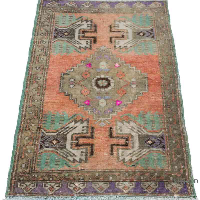 Vintage Turkish Hand-Knotted Rug - 1' 8" x 3' 1" (20 in. x 37 in.) - K0057697