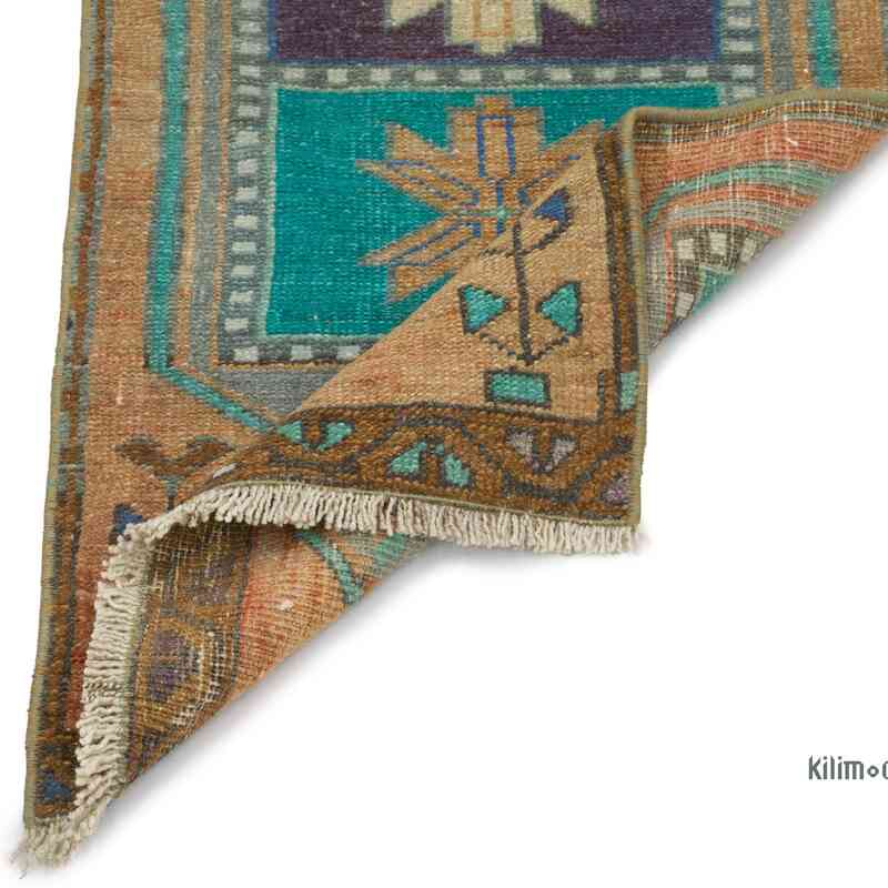 Alfombra Vintage Turca Anudada a Mano - 42 cm x 103 cm - K0057700