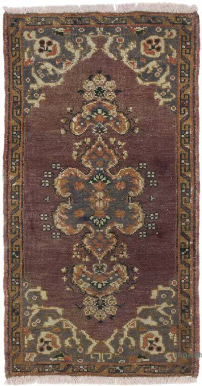 Vintage Turkish Hand-Knotted Rug - 1' 8" x 3' 2" (20 in. x 38 in.)