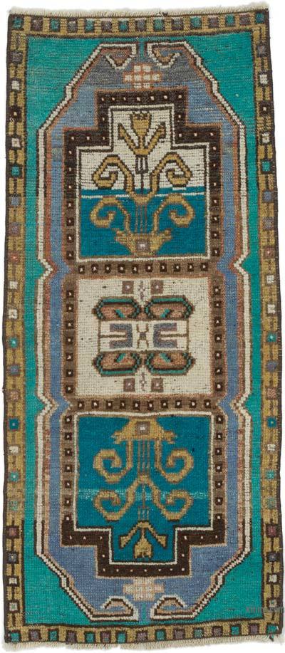 Vintage Turkish Hand-Knotted Rug - 1' 5" x 3' 2" (17 in. x 38 in.)