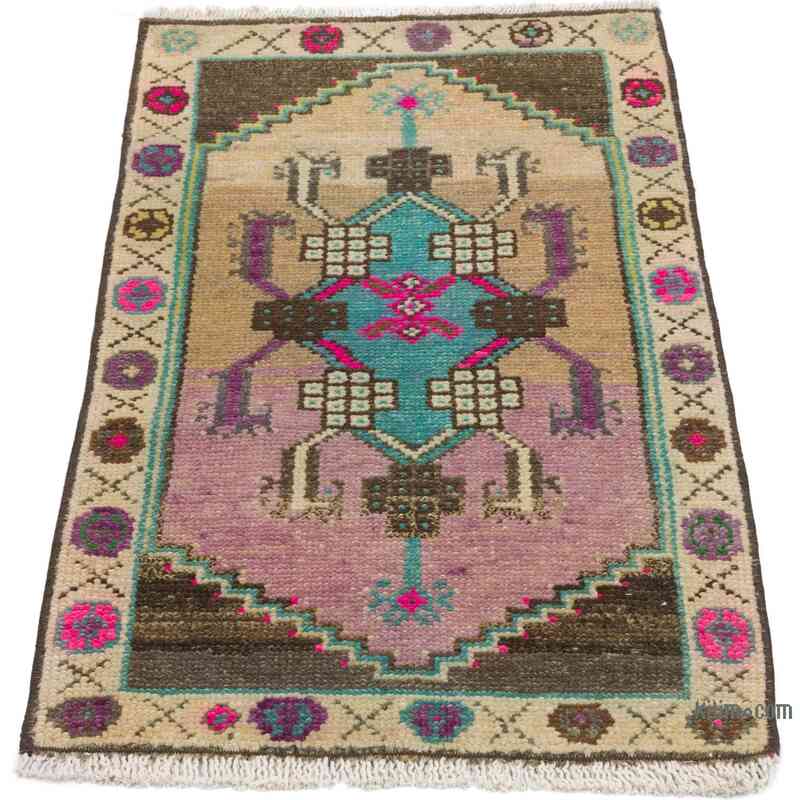 Vintage Turkish Hand-Knotted Rug - 1' 7" x 2' 10" (19 in. x 34 in.) - K0057704
