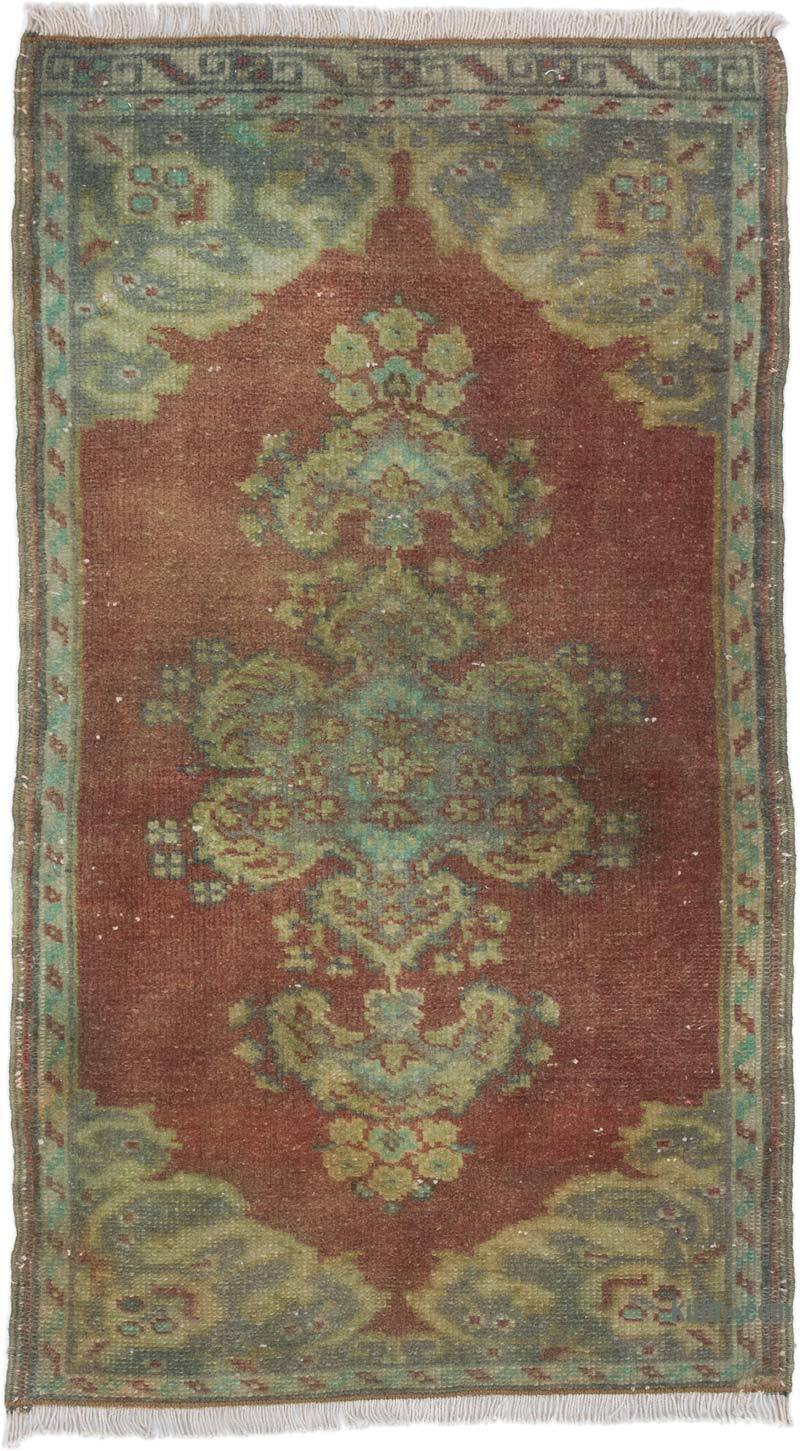 Alfombra Vintage Turca Anudada a Mano - 54 cm x 95 cm - K0057706
