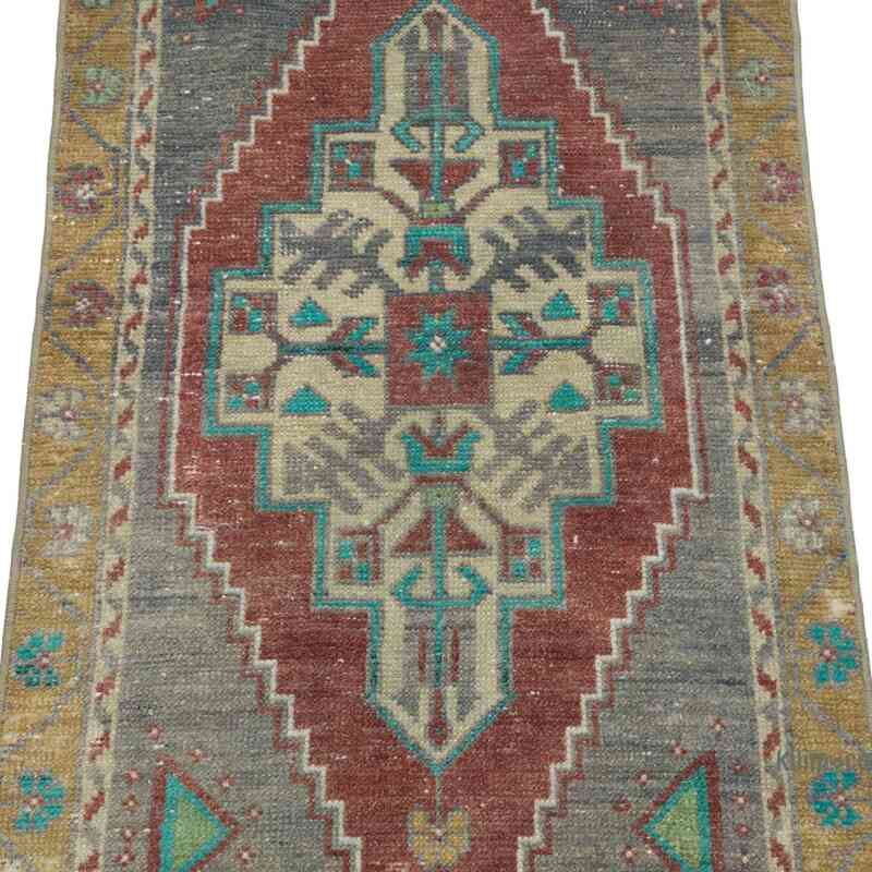 Alfombra Vintage Turca Anudada a Mano - 48 cm x 105 cm - K0057707
