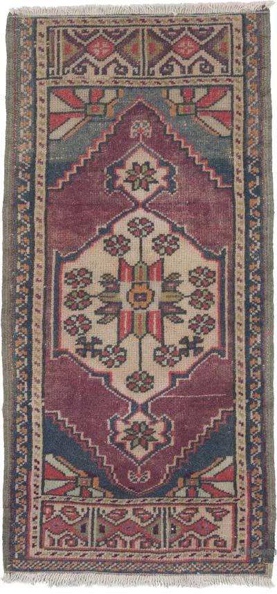 Vintage Turkish Hand-Knotted Rug - 1' 9" x 3' 7" (21 in. x 43 in.)