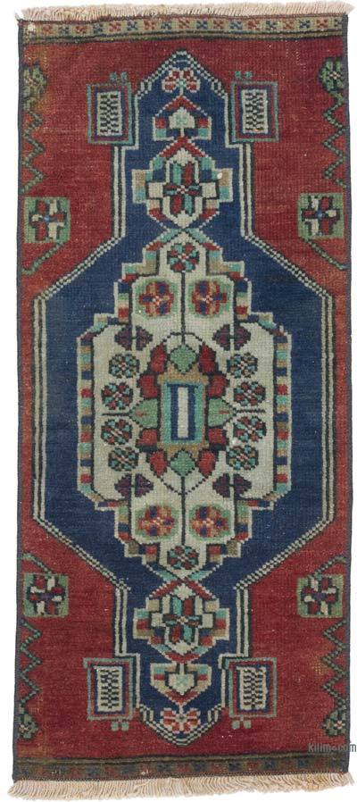 Vintage Turkish Hand-Knotted Rug - 1' 3" x 2' 9" (15 in. x 33 in.)
