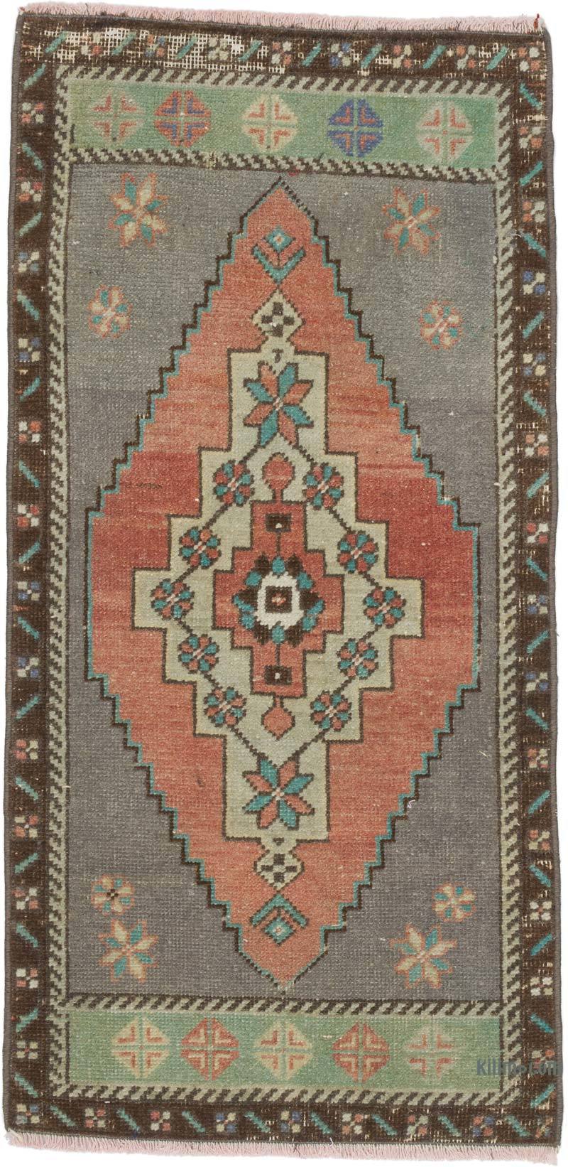 Vintage Turkish Hand-Knotted Rug - 1' 7" x 3' 2" (19 in. x 38 in.) - K0057723