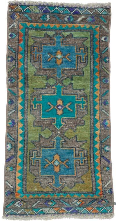 Vintage Turkish Hand-Knotted Rug - 1' 5" x 2' 9" (17 in. x 33 in.)