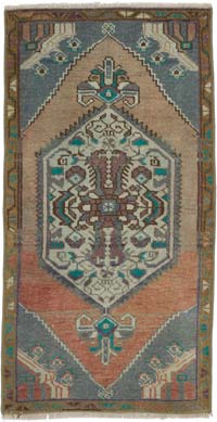 El Dokuma Vintage Halı - 50 cm x 100 cm