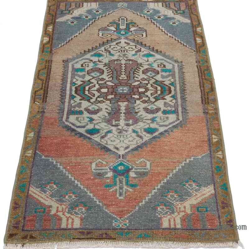 Vintage Turkish Hand-Knotted Rug - 1' 8" x 3' 3" (20" x 39") - K0057728