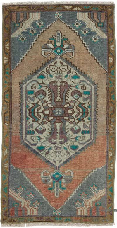 Vintage Turkish Hand-Knotted Rug - 1' 8" x 3' 3" (20 in. x 39 in.)