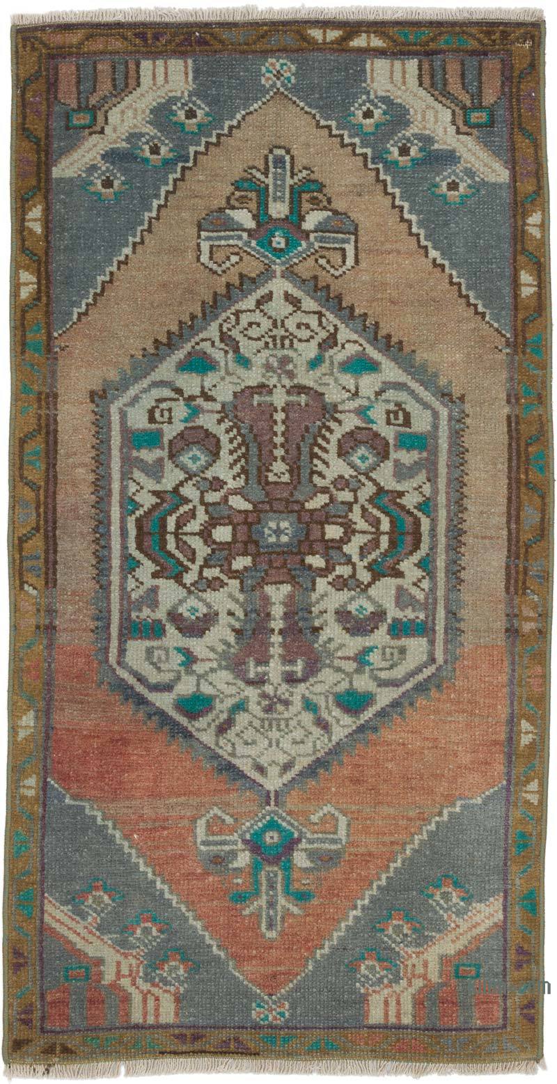 Vintage Turkish Hand-Knotted Rug - 1' 8" x 3' 3" (20" x 39") - K0057728