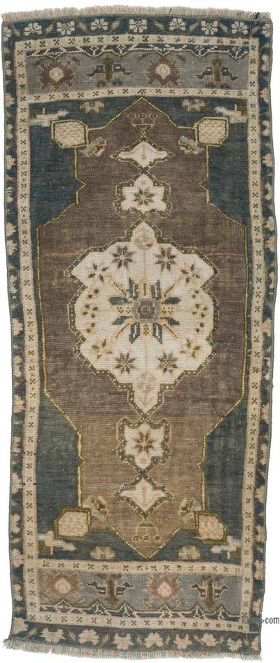 Vintage Turkish Hand-Knotted Rug - 1' 8" x 3' 11" (20 in. x 47 in.)