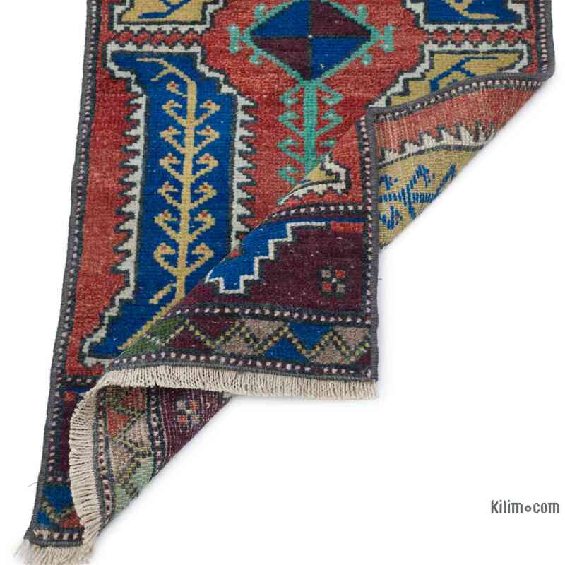 El Dokuma Vintage Halı - 42 cm x 92 cm - K0057732