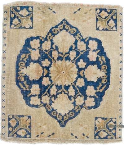 Vintage Turkish Hand-Knotted Rug - 1' 11" x 2' 2" (23 in. x 26 in.)