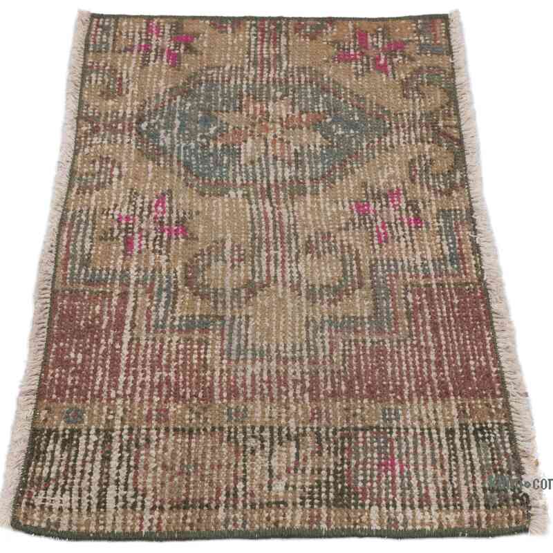 Vintage Turkish Hand-Knotted Rug - 1' 5" x 2' 4" (17" x 28") - K0057737