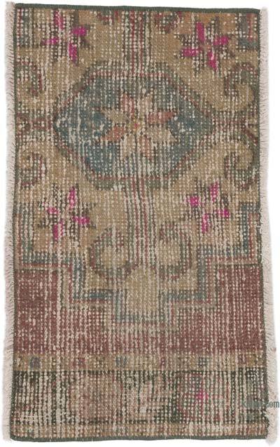 Vintage Turkish Hand-Knotted Rug - 1' 5" x 2' 4" (17 in. x 28 in.)