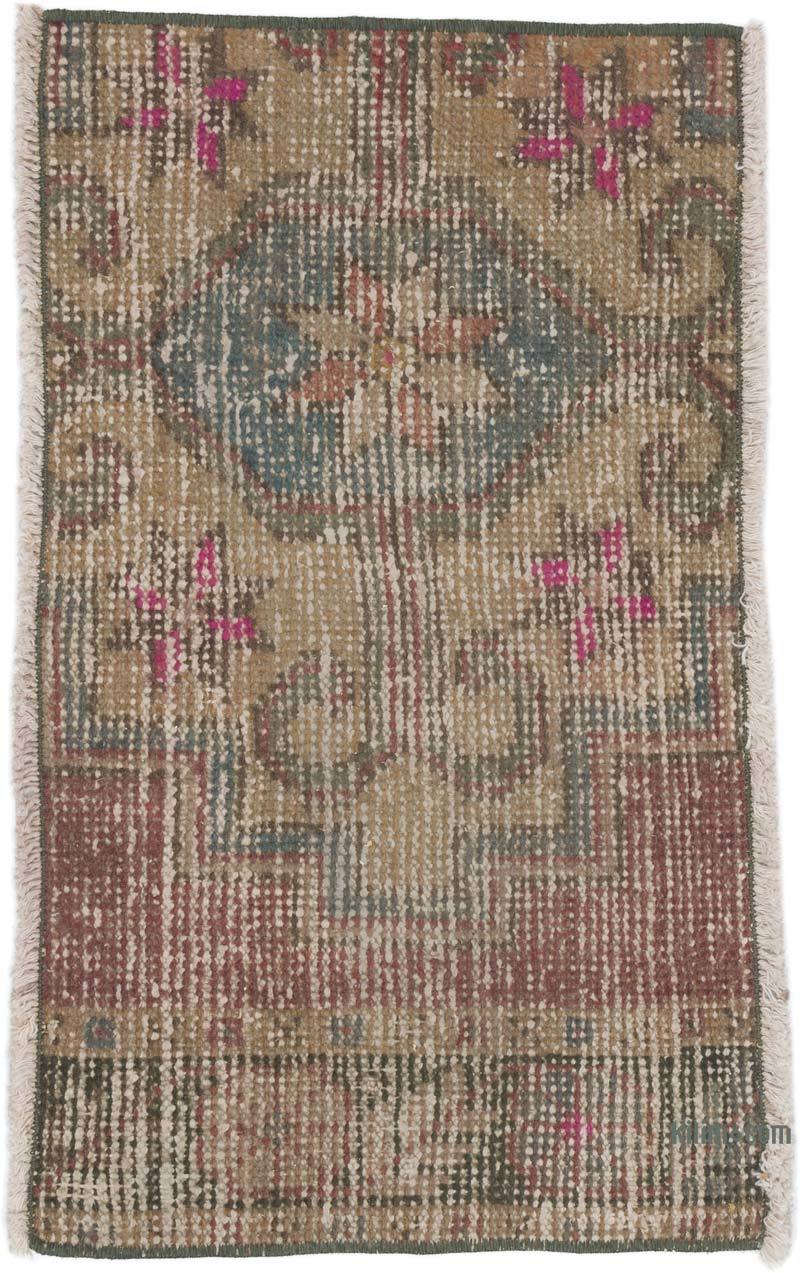 Vintage Turkish Hand-Knotted Rug - 1' 5" x 2' 4" (17" x 28") - K0057737