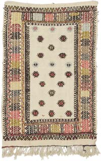 El Dokuma Vintage Halı - 58 cm x 90 cm