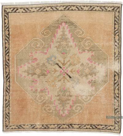 Vintage Turkish Hand-Knotted Rug - 2' 8" x 2' 11" (32 in. x 35 in.)