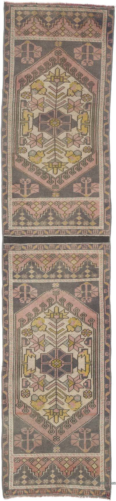 Vintage Turkish Hand-Knotted Runner - 1' 9" x 7' 11" (21 in. x 95 in.)